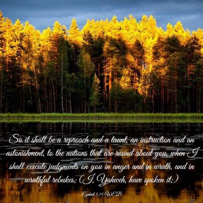 Picture 03 - Ezekiel 5:15 WEB - So it shall be a reproach and a taunt, an - Bible Verse Picture