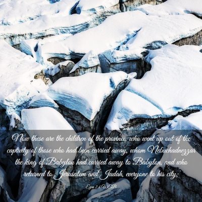 Picture 03 - Ezra 2:1 WEB - Now these are the children of the province, who - Bible Verse Picture