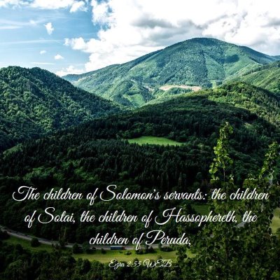 Picture 03 - Ezra 2:55 WEB - The children of Solomon's servants: the children - Bible Verse Picture