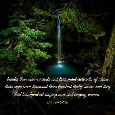 Picture 03 - Ezra 2:65 WEB - besides their men-servants and their - Bible Verse Picture