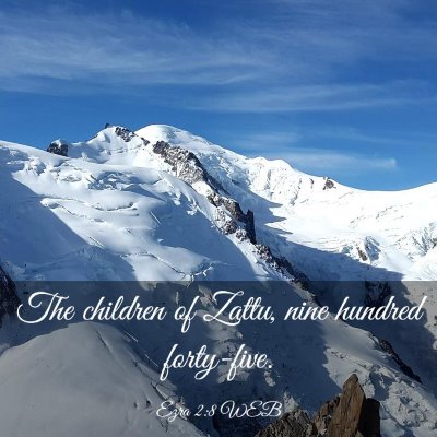 Picture 03 - Ezra 2:8 WEB - The children of Zattu, nine hundred - Bible Verse Picture