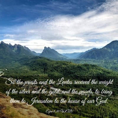 Picture 03 - Ezra 8:30 WEB - So the priests and the Levites received the - Bible Verse Picture