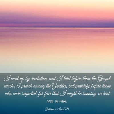 Picture 03 - Galatians 2:2 WEB - I went up by revelation, and I laid before them - Bible Verse Picture