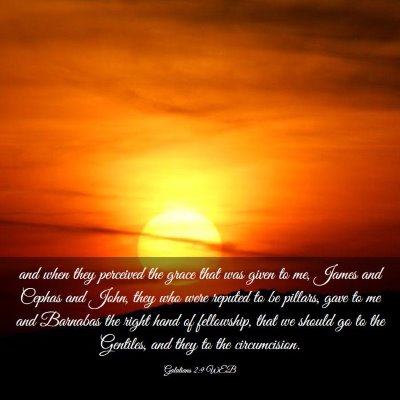 Picture 03 - Galatians 2:9 WEB - and when they perceived the grace that was given - Bible Verse Picture