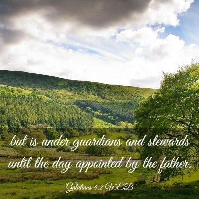 Picture 03 - Galatians 4:2 WEB - but is under guardians and stewards until the day - Bible Verse Picture