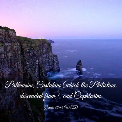 Picture 03 - Genesis 10:14 WEB - Pathrusim, Casluhim (which the Philistines - Bible Verse Picture