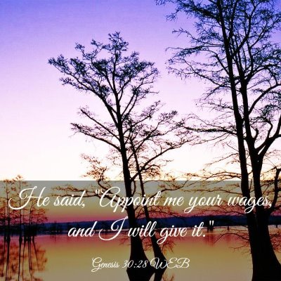 Picture 03 - Genesis 30:28 WEB - He said, 
