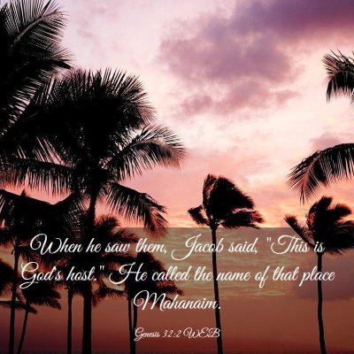 Picture 03 - Genesis 32:2 WEB - When he saw them, Jacob said, 