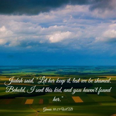 Picture 03 - Genesis 38:23 WEB - Judah said, 
