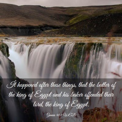 Picture 03 - Genesis 40:1 WEB - It happened after these things, that the butler - Bible Verse Picture