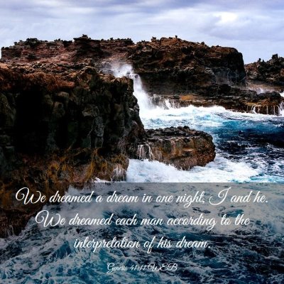 Picture 03 - Genesis 41:11 WEB - We dreamed a dream in one night, I and he. We - Bible Verse Picture