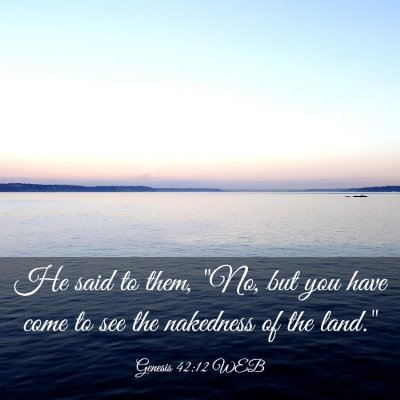 Picture 03 - Genesis 42:12 WEB - He said to them, 
