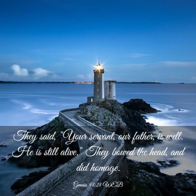 Picture 03 - Genesis 43:28 WEB - They said, 