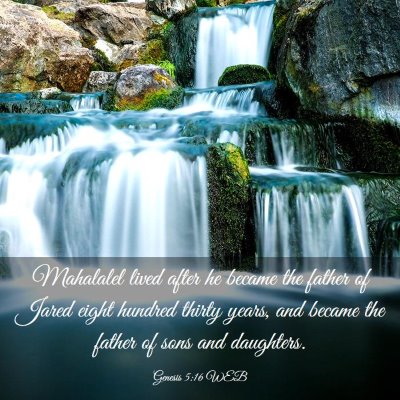 Picture 03 - Genesis 5:16 WEB - Mahalalel lived after he became the father of - Bible Verse Picture