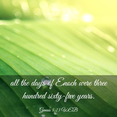 Picture 03 - Genesis 5:23 WEB - all the days of Enoch were three hundred - Bible Verse Picture