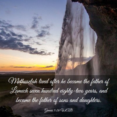 Picture 03 - Genesis 5:26 WEB - Methuselah lived after he became the father of - Bible Verse Picture