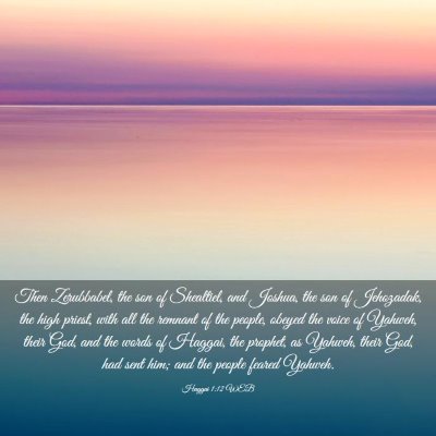 Picture 03 - Haggai 1:12 WEB - Then Zerubbabel, the son of Shealtiel, and - Bible Verse Picture