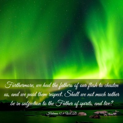 Picture 03 - Hebrews 12:9 WEB - Furthermore, we had the fathers of our flesh to - Bible Verse Picture