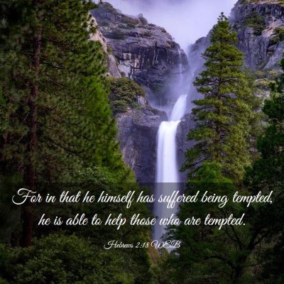 Picture 03 - Hebrews 2:18 WEB - For in that he himself has suffered being - Bible Verse Picture