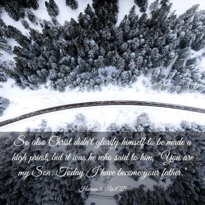 Picture 03 - Hebrews 5:5 WEB - So also Christ didn't glorify himself to be made - Bible Verse Picture