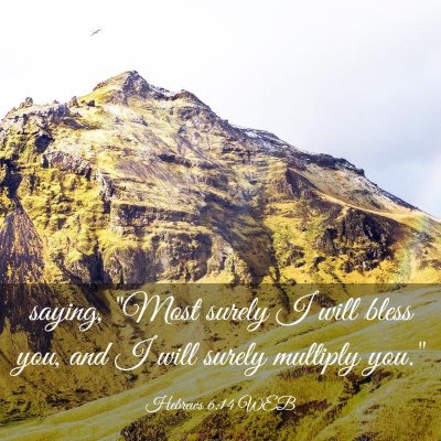 Picture 03 - Hebrews 6:14 WEB - saying, 