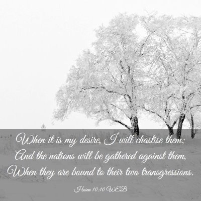 Picture 03 - Hosea 10:10 WEB - When it is my desire, I will chastise them; And - Bible Verse Picture