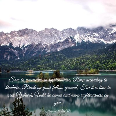 Picture 03 - Hosea 10:12 WEB - Sow to yourselves in righteousness, Reap - Bible Verse Picture