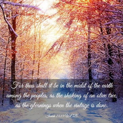 Picture 03 - Isaiah 24:13 WEB - For thus shall it be in the midst of the earth - Bible Verse Picture