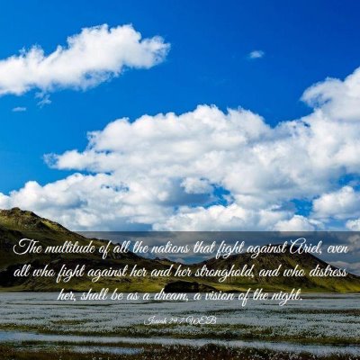 Picture 03 - Isaiah 29:7 WEB - The multitude of all the nations that fight - Bible Verse Picture