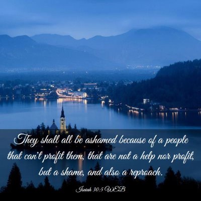 Picture 03 - Isaiah 30:5 WEB - They shall all be ashamed because of a people - Bible Verse Picture