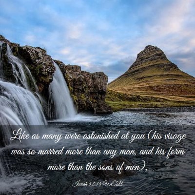 Picture 03 - Isaiah 52:14 WEB - Like as many were astonished at you (his visage - Bible Verse Picture