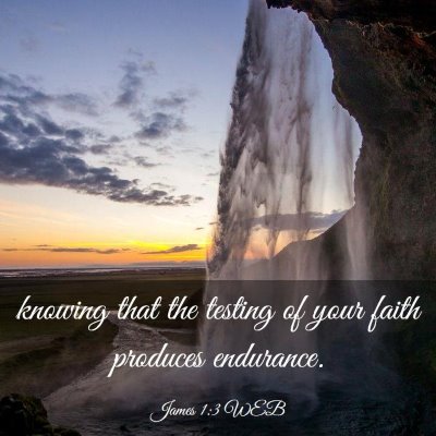 Picture 03 - James 1:3 WEB - knowing that the testing of your faith produces - Bible Verse Picture