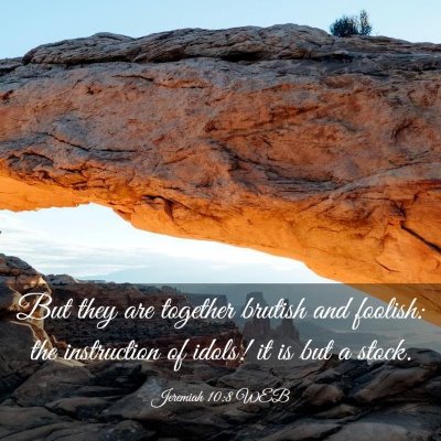 Picture 03 - Jeremiah 10:8 WEB - But they are together brutish and foolish: the - Bible Verse Picture