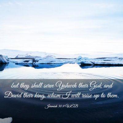Picture 03 - Jeremiah 30:9 WEB - but they shall serve Yahweh their God, and David - Bible Verse Picture