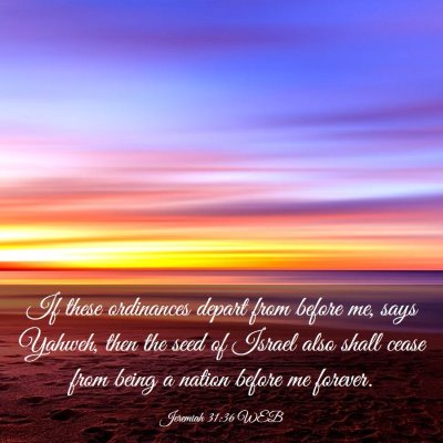 Picture 03 - Jeremiah 31:36 WEB - If these ordinances depart from before me, says - Bible Verse Picture