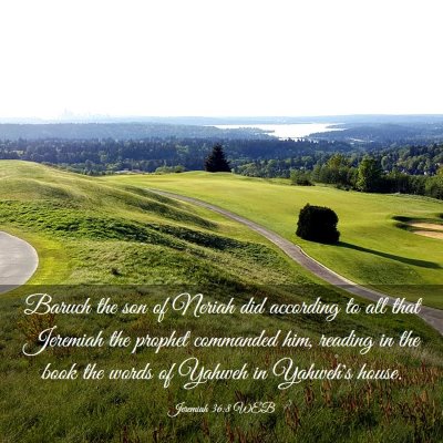 Picture 03 - Jeremiah 36:8 WEB - Baruch the son of Neriah did according to all - Bible Verse Picture
