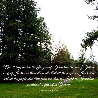 Picture 03 - Jeremiah 36:9 WEB - Now it happened in the fifth year of Jehoiakim - Bible Verse Picture