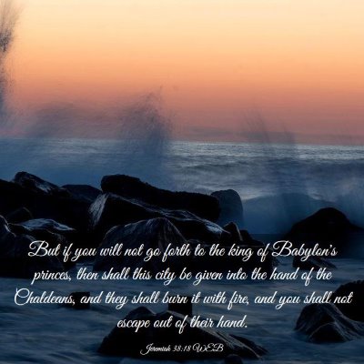 Picture 03 - Jeremiah 38:18 WEB - But if you will not go forth to the king of - Bible Verse Picture