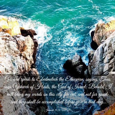 Picture 03 - Jeremiah 39:16 WEB - Go, and speak to Ebedmelech the Ethiopian, - Bible Verse Picture