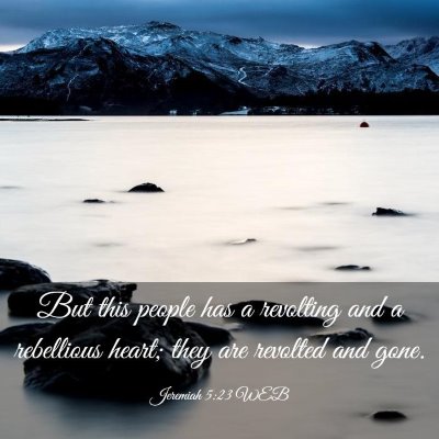 Picture 03 - Jeremiah 5:23 WEB - But this people has a revolting and a rebellious - Bible Verse Picture