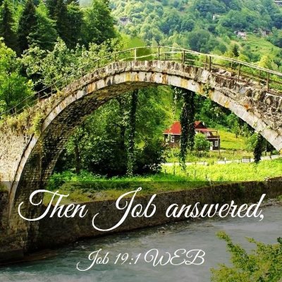 Picture 03 - Job 19:1 WEB - Then Job - Bible Verse Picture