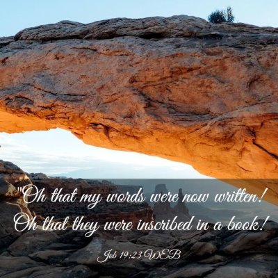 Picture 03 - Job 19:23 WEB - 