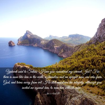 Picture 03 - Job 2:3 WEB - Yahweh said to Satan, 