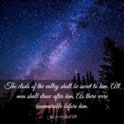 Picture 03 - Job 21:33 WEB - The clods of the valley shall be sweet to him. - Bible Verse Picture