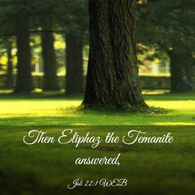 Picture 03 - Job 22:1 WEB - Then Eliphaz the Temanite - Bible Verse Picture