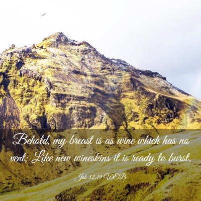 Picture 03 - Job 32:19 WEB - Behold, my breast is as wine which has no vent; - Bible Verse Picture
