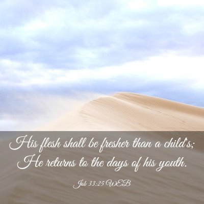 Picture 03 - Job 33:25 WEB - His flesh shall be fresher than a child's; He - Bible Verse Picture
