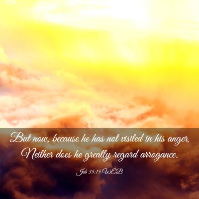 Picture 03 - Job 35:15 WEB - But now, because he has not visited in his anger, - Bible Verse Picture
