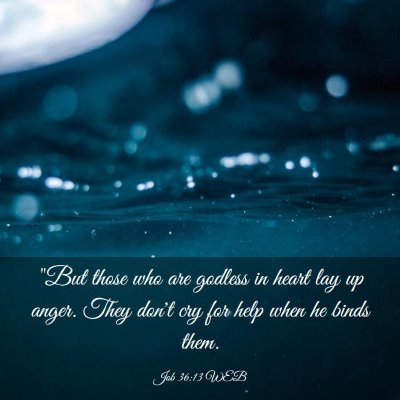 Picture 03 - Job 36:13 WEB - 