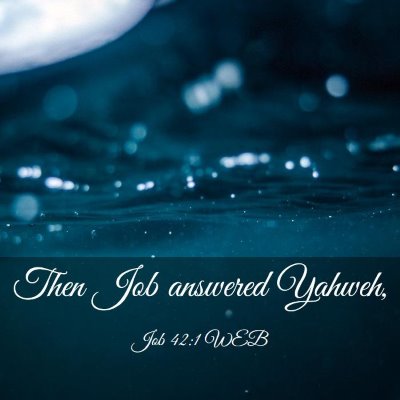 Picture 03 - Job 42:1 WEB - Then Job answered - Bible Verse Picture